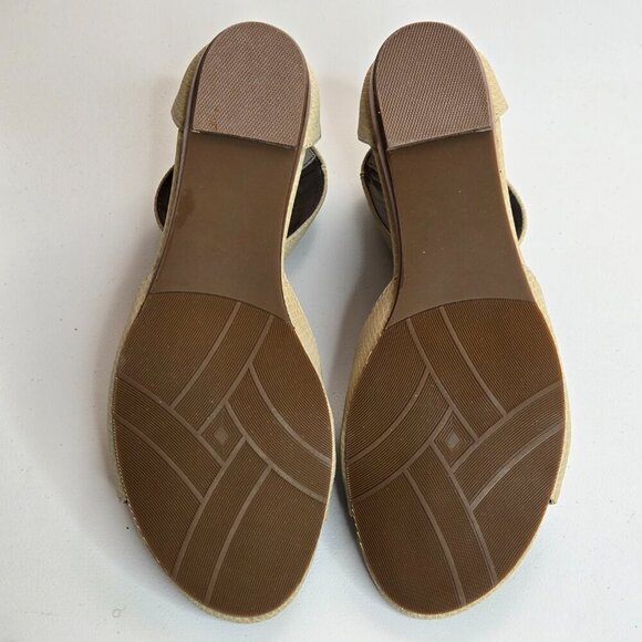 Array Havana Taupe Snake Print Ankle Strap Low Wedge Sandals Sz 9 - Picture 7 of 11